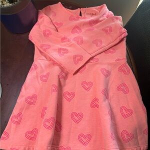 Pink Heart Pattern Dress